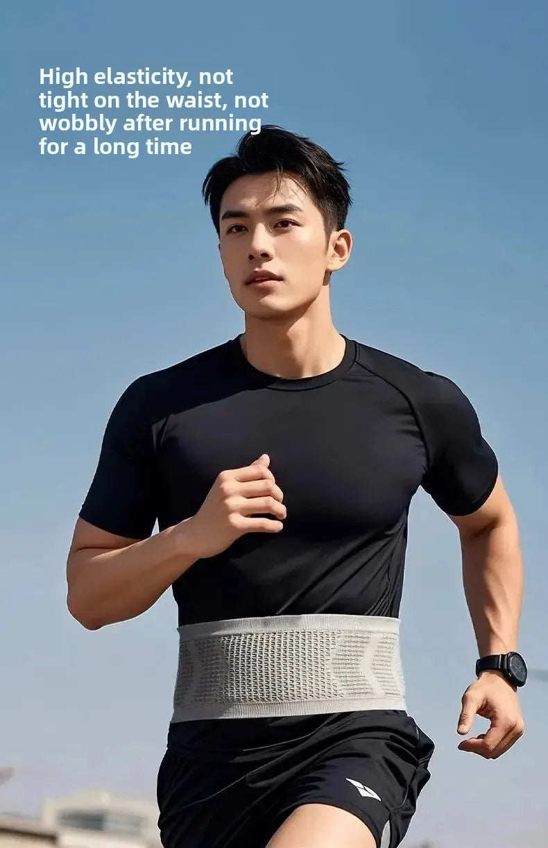 Seamless Invisible Running Waist Belt - Lightweight and Portable Elastic Gym Bag for Mobile Phones and Cycling